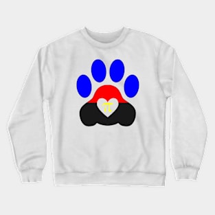 Pride Paw: Polyamorous Pride Crewneck Sweatshirt